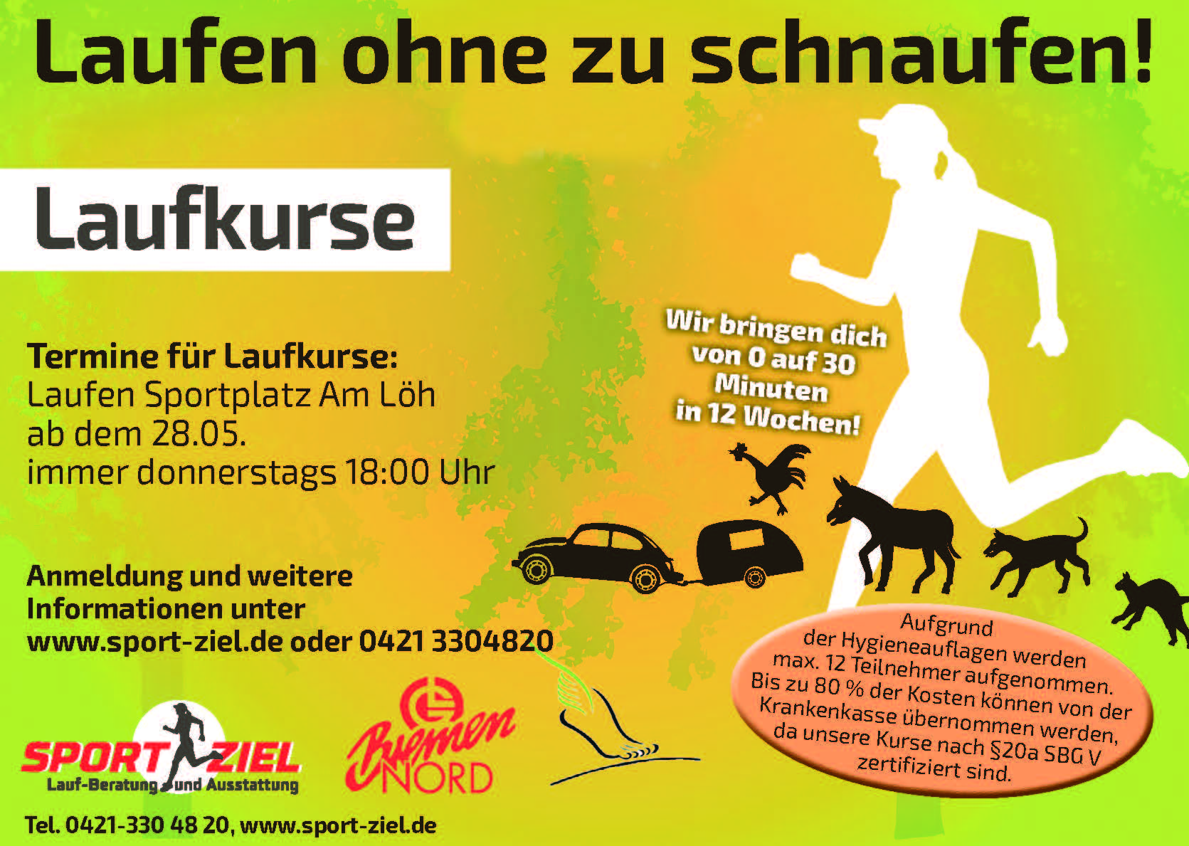 Anzeige Anfänger-Lauftreff ab 28.05.2020